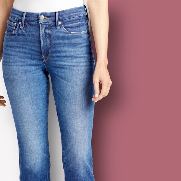 Good American ‘Good Legs Straight’ Jeans in “Indigo025” Wash Size 25 - Picture 2 of 16